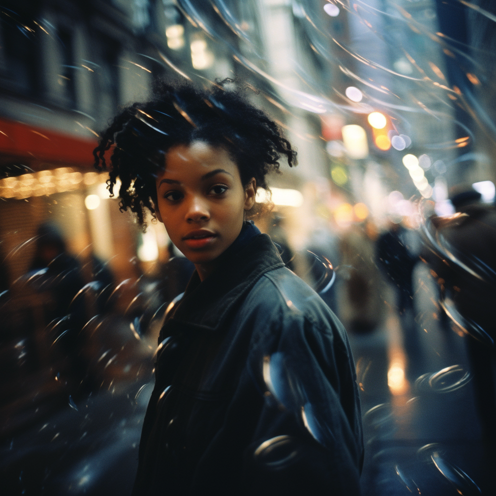 30-year-old Black girl with money in hand