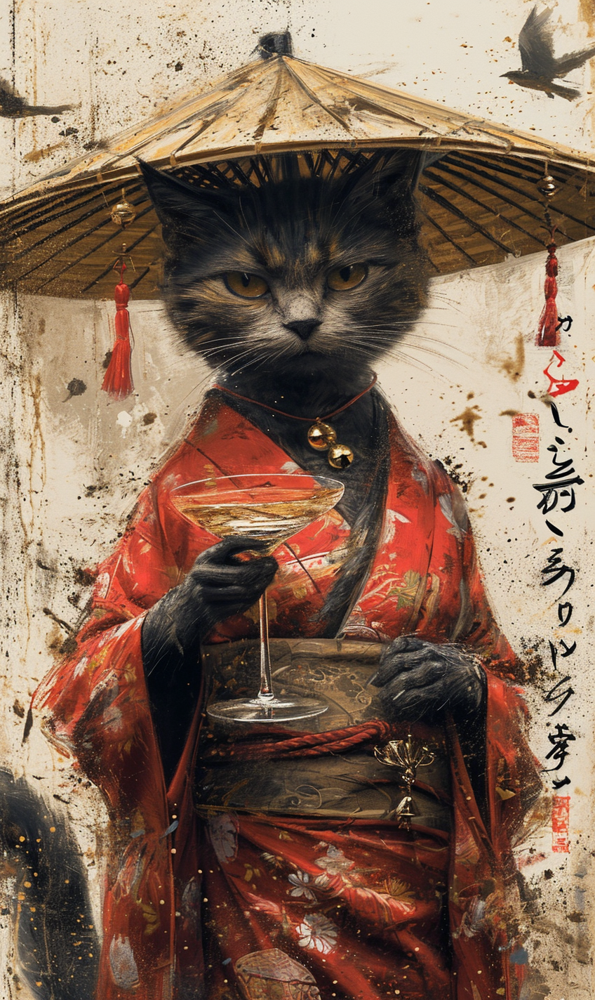 Cat in Kimono