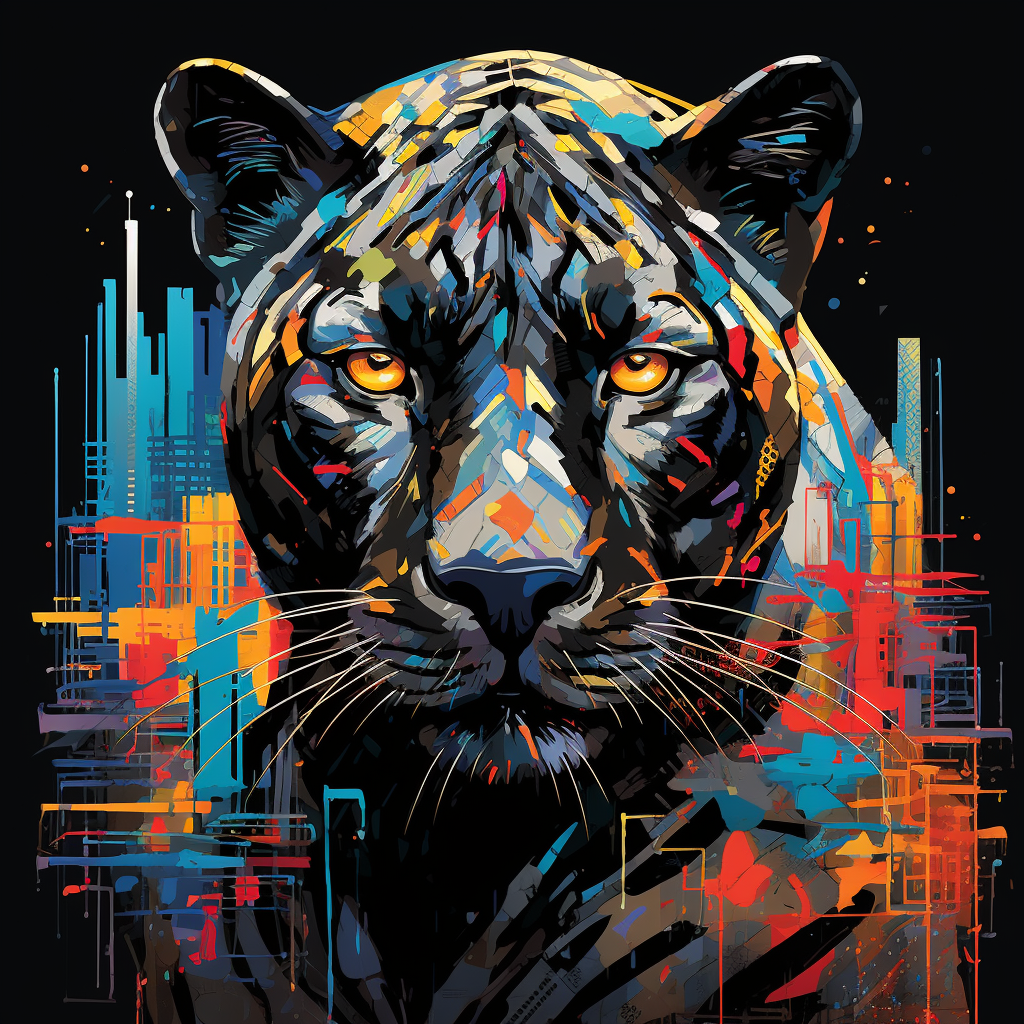 Stunning Black Panther Typography Cover Design