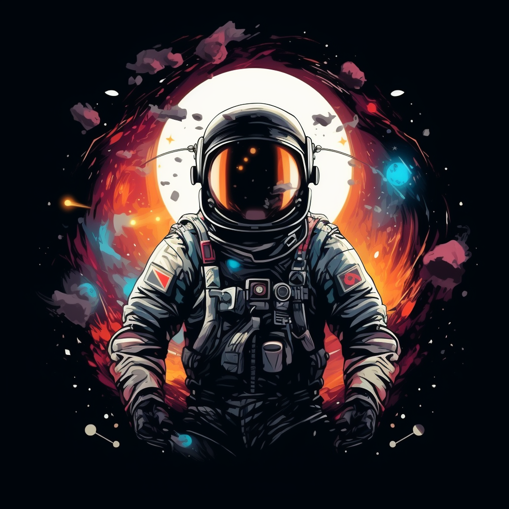 Black space astronaut top image