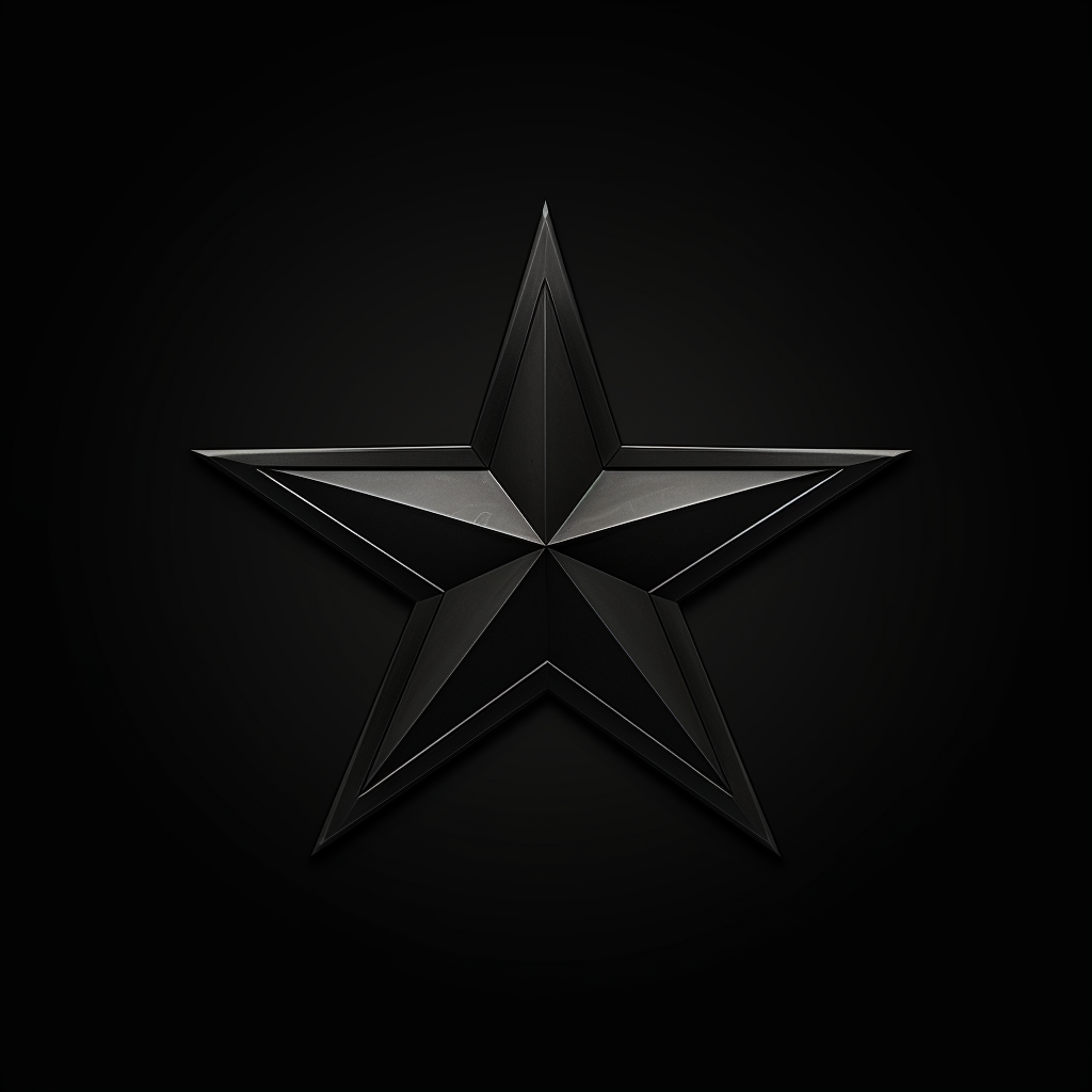 Black slide background with star icon