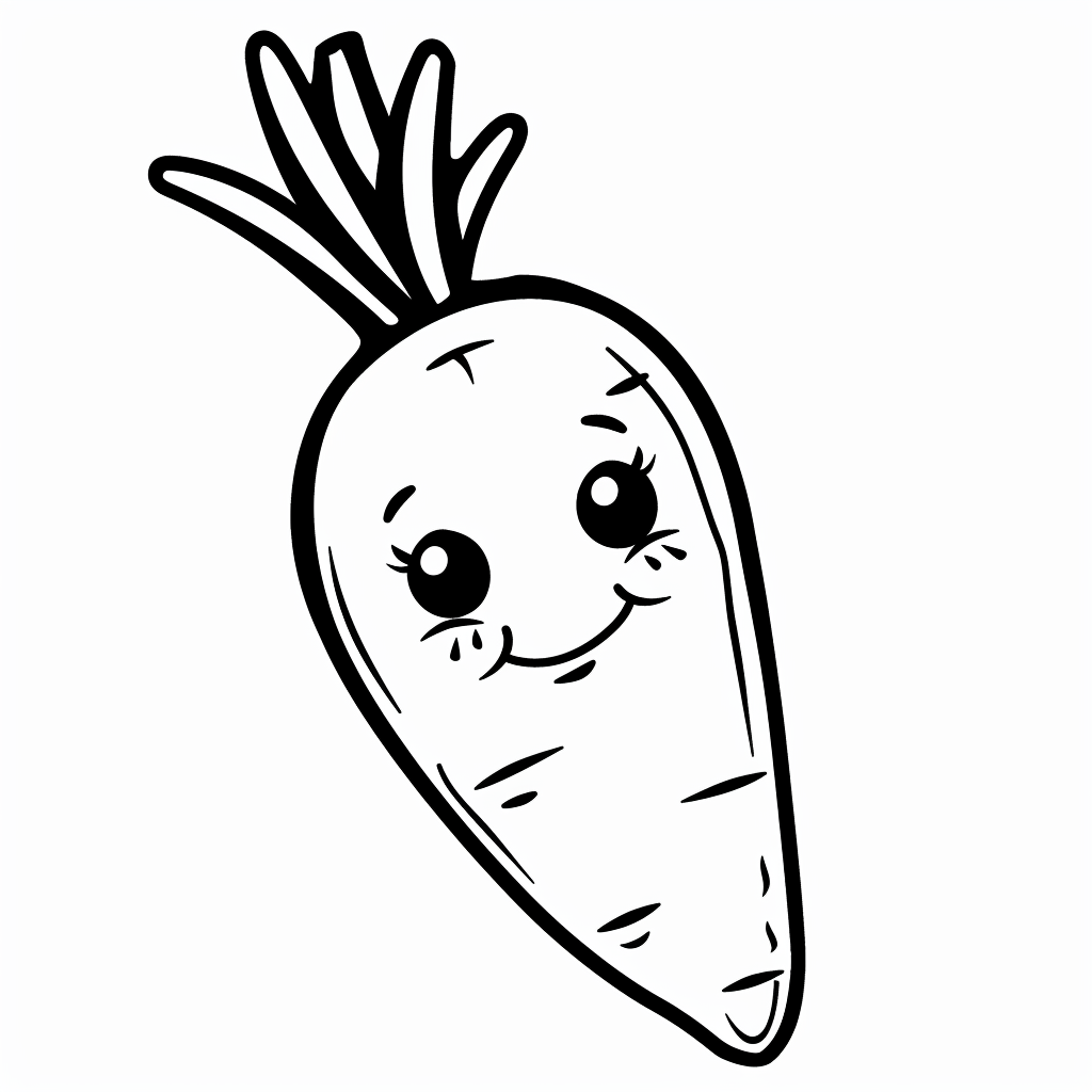 Sweet black eyes carrot clipart