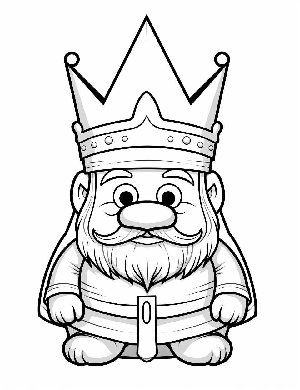 Black and white Kong gnome wearing a crown