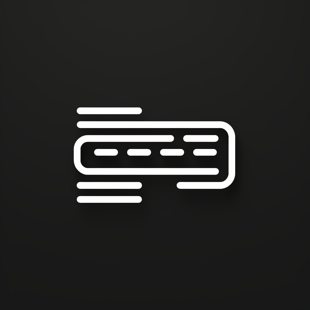 Black and white minimal keyboard logo