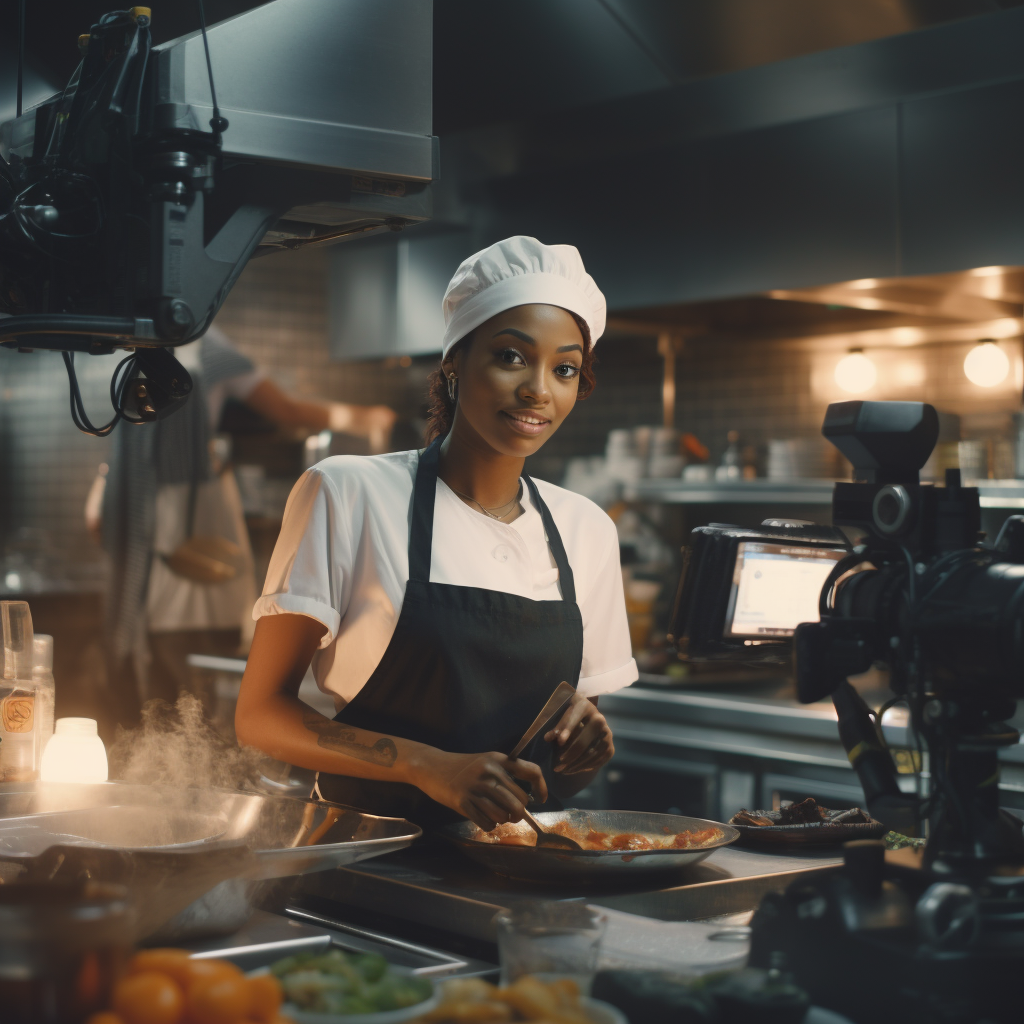 Talented Black chef cooking in Brooklyn restaurant