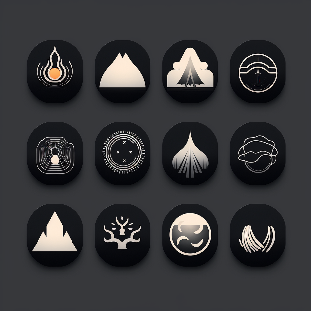 Black Yoga Site Icons for Enhanced User Experience