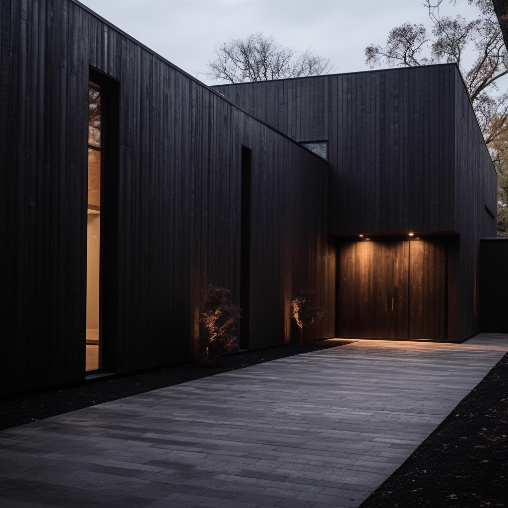 Architectural masterpiece in black wood