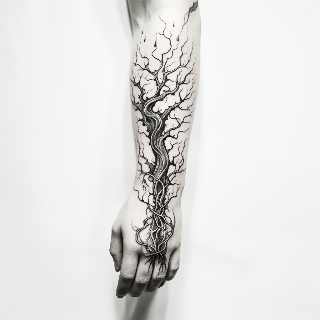 Abstract Tree of Life Tattoo