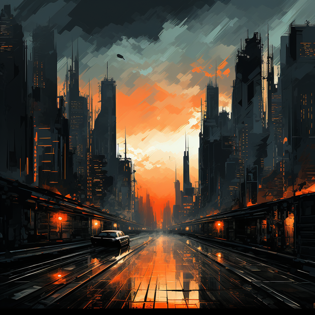 Blade Runner cityscape illustration