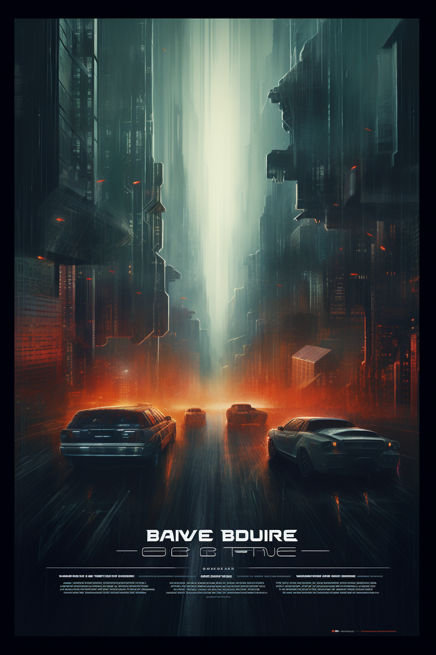 Blade Runner-inspired movie poster design