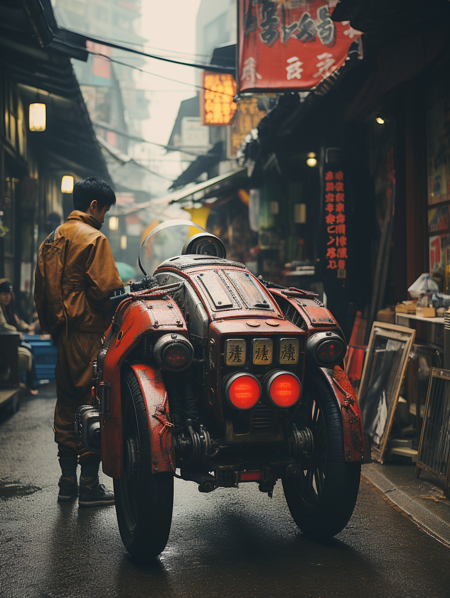 Blade Runner Atompunk Spinner Floating