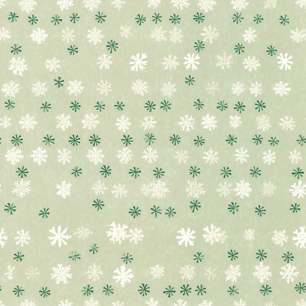 Snowy framed paper with decorative borders