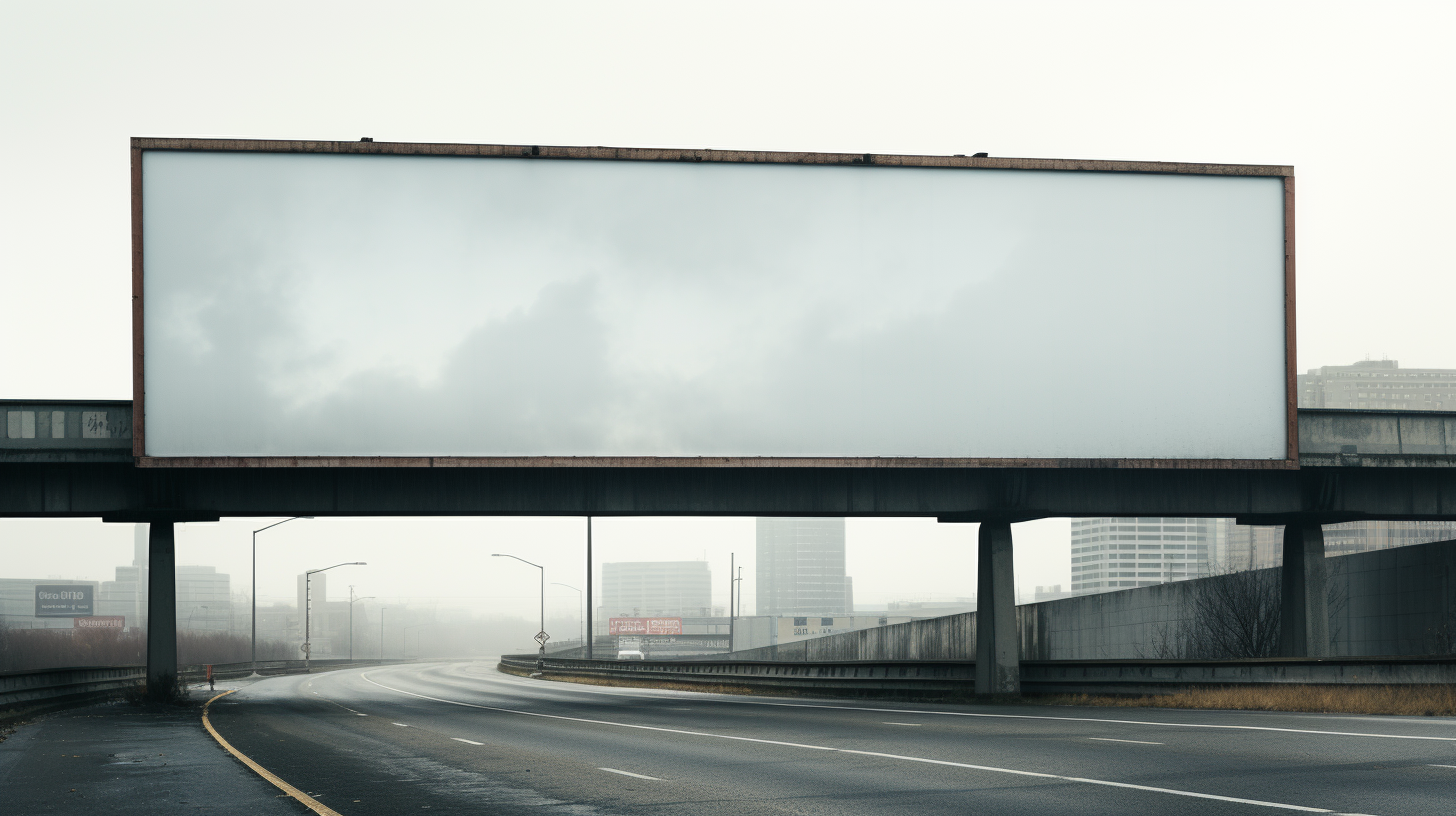 Blank billboard for creative advertising ideas