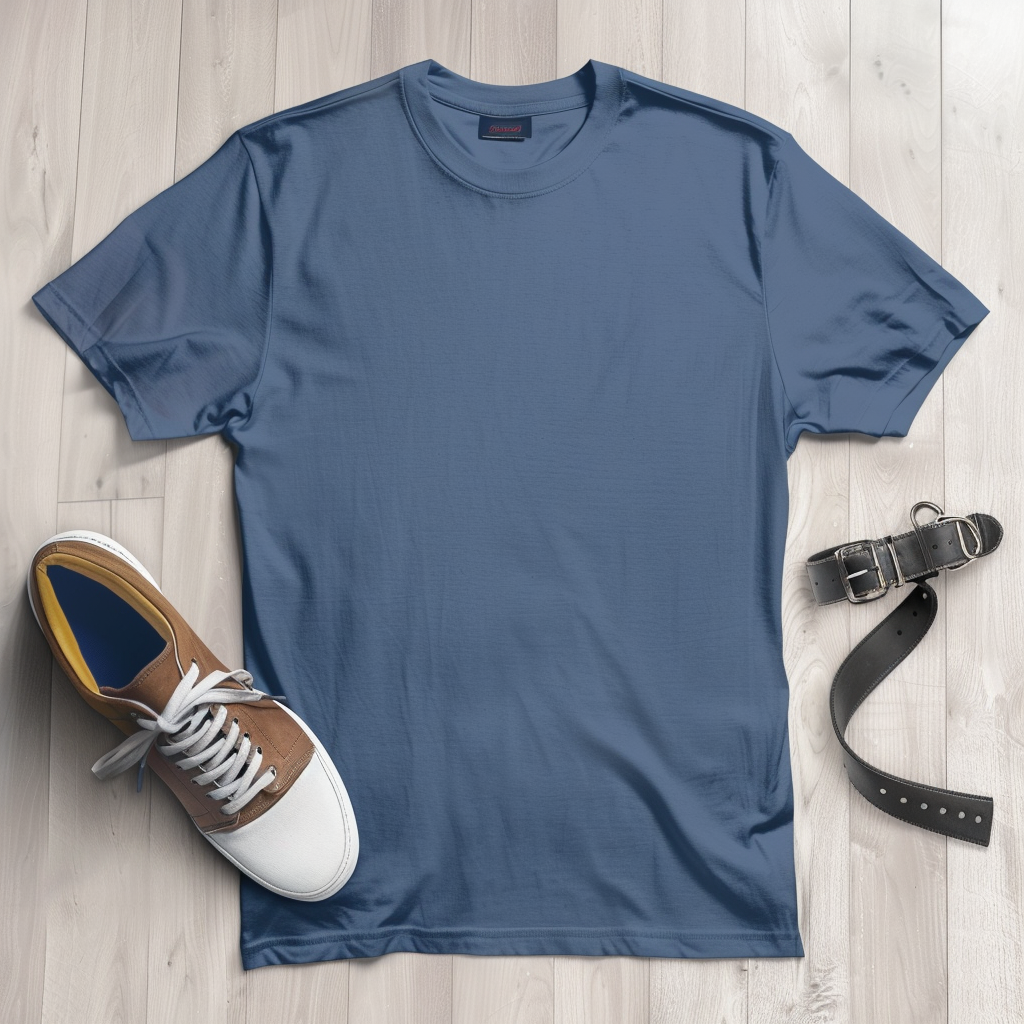 Blank Blue T-Shirt Mockup