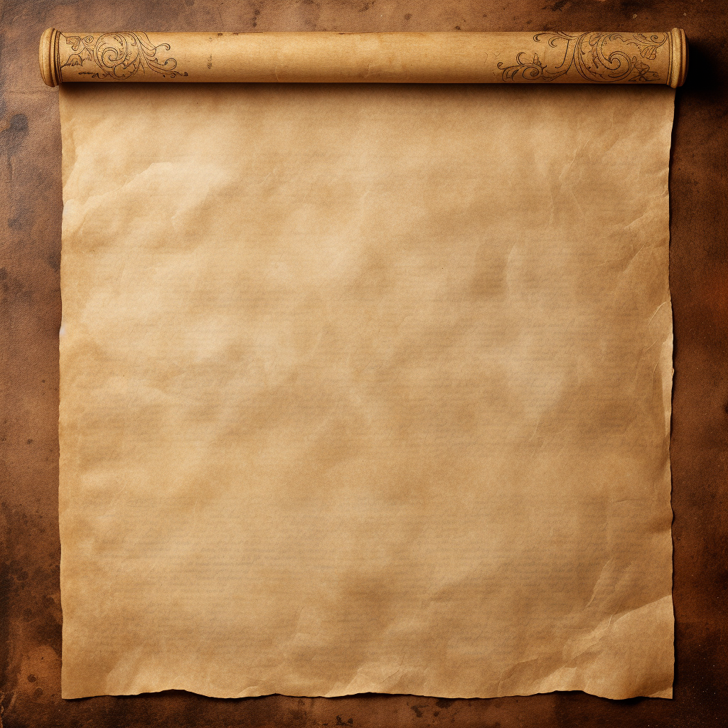 A blank medieval parchment scroll