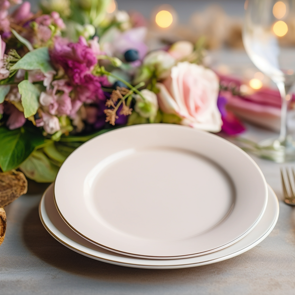 Close-up of Blank Wedding Menu Card