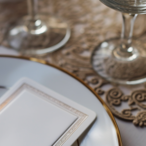 Close-up of Wedding Menu Card