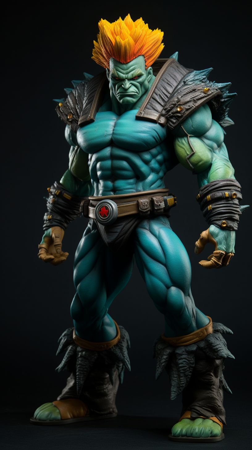 Superhero inspired by Blanka from Street Fighter