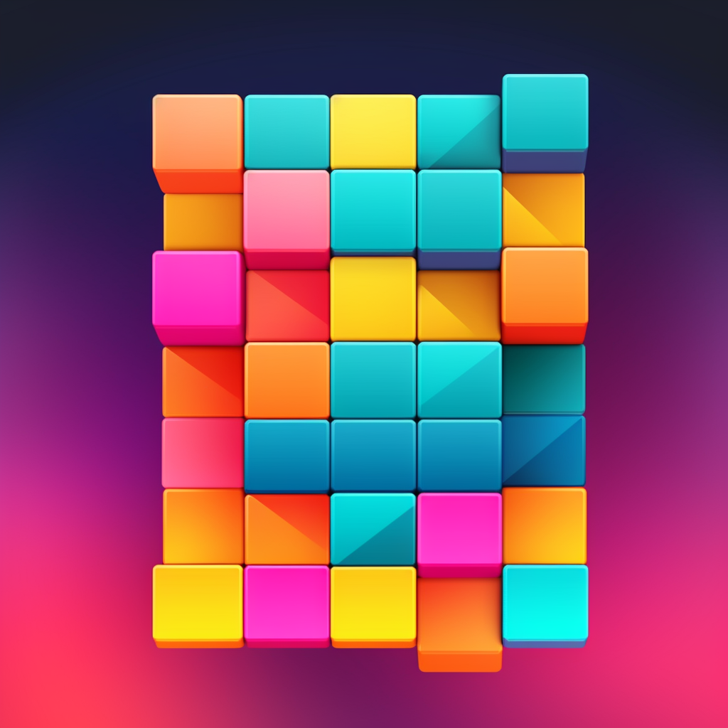 Colorful Block Blast Game Icon