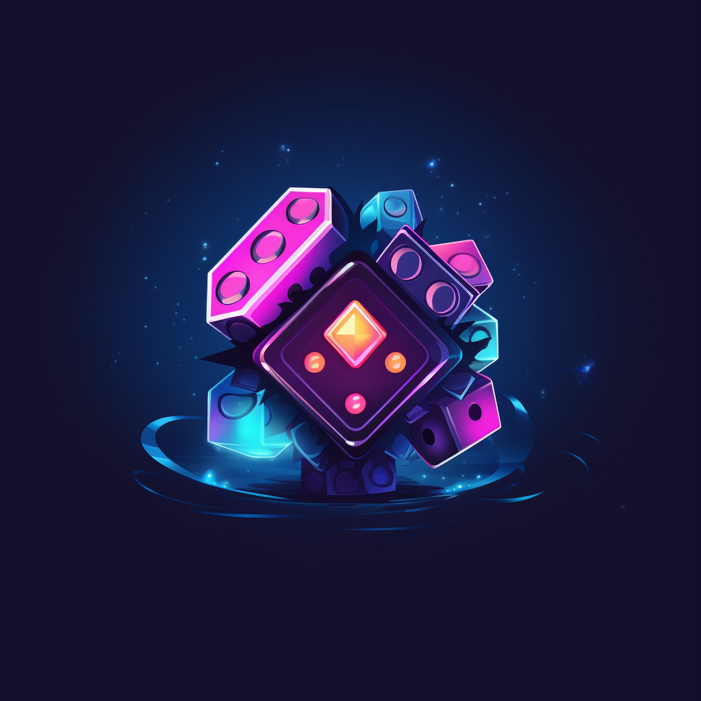 Logo of a blockchain casino cube