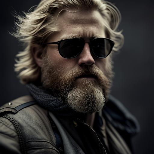 Fashionable blond man with aviator sunglasses