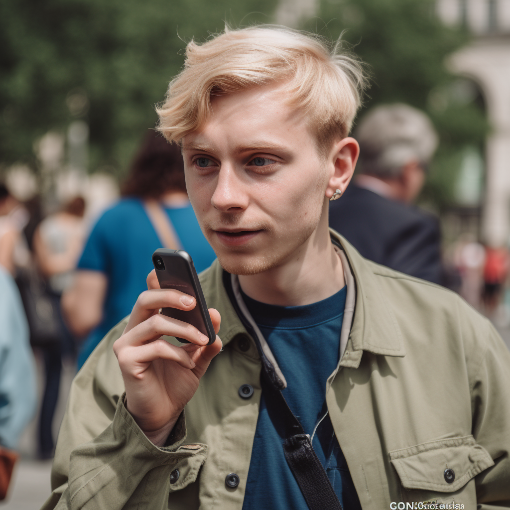 Handsome blond Irish man in Poland