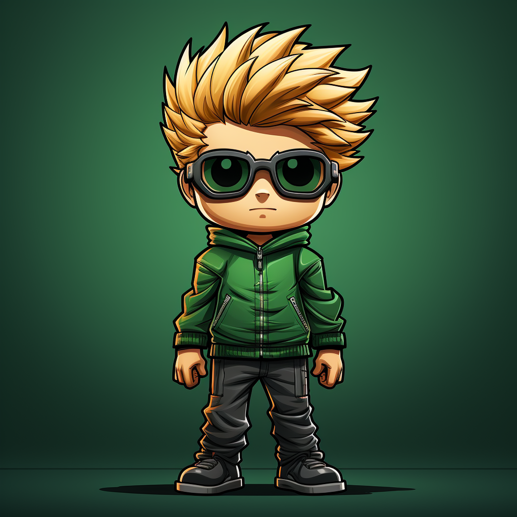 Sprite of Blond Adult Man in Green Costume