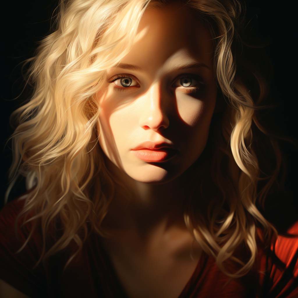 Captivating portrait of blond woman