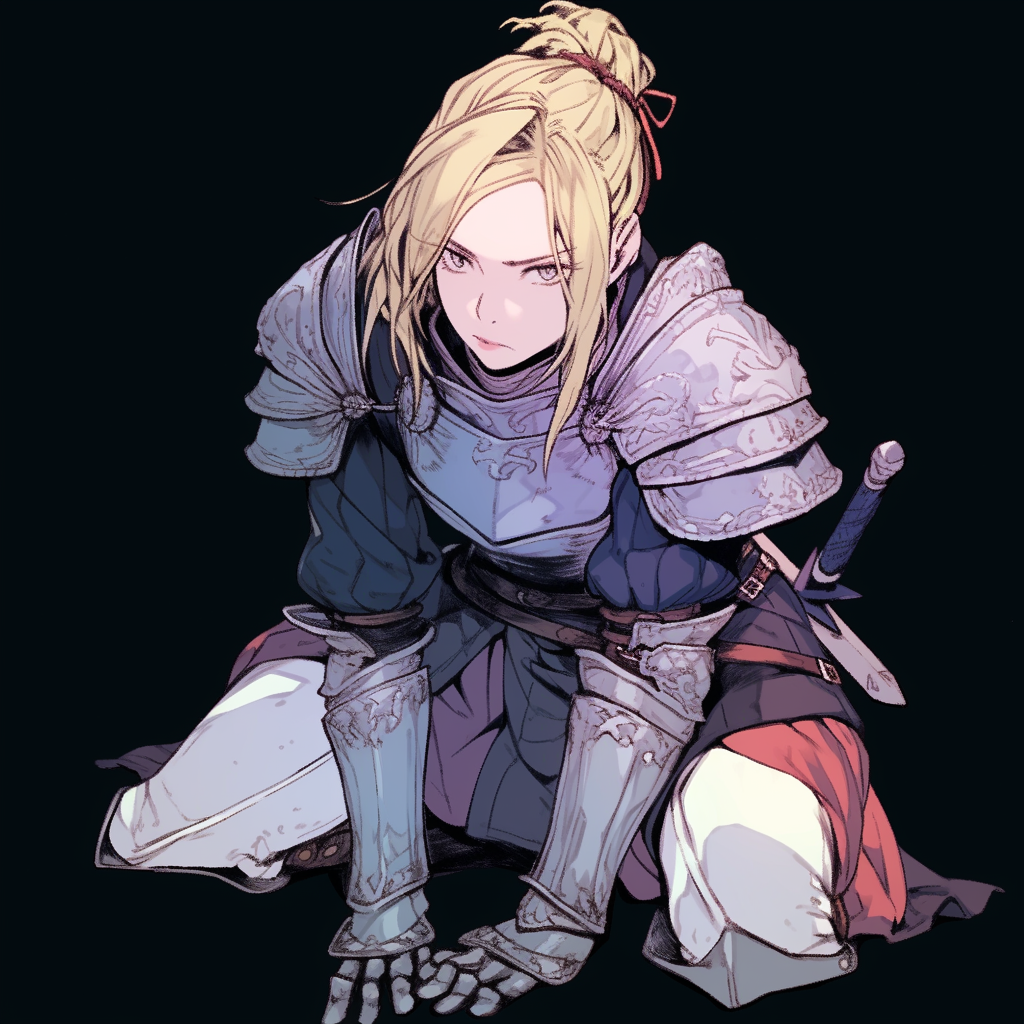 Blonde Anime Joan of Arc Warrior