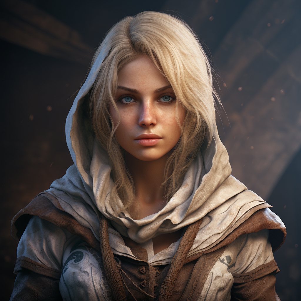 Blonde female character from Assassin's Creed