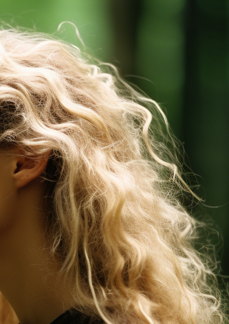 Blonde Haired Woman in Prayer