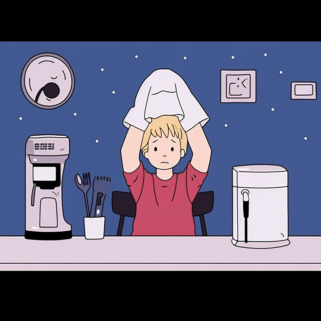 Blonde lady drying hair with towel