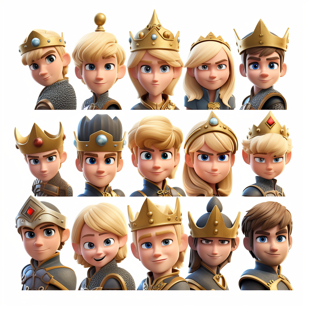 Blonde young princes as avatars