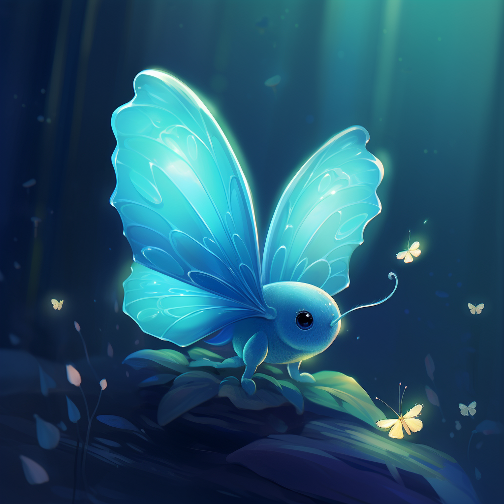 Cute blue butterfly picture