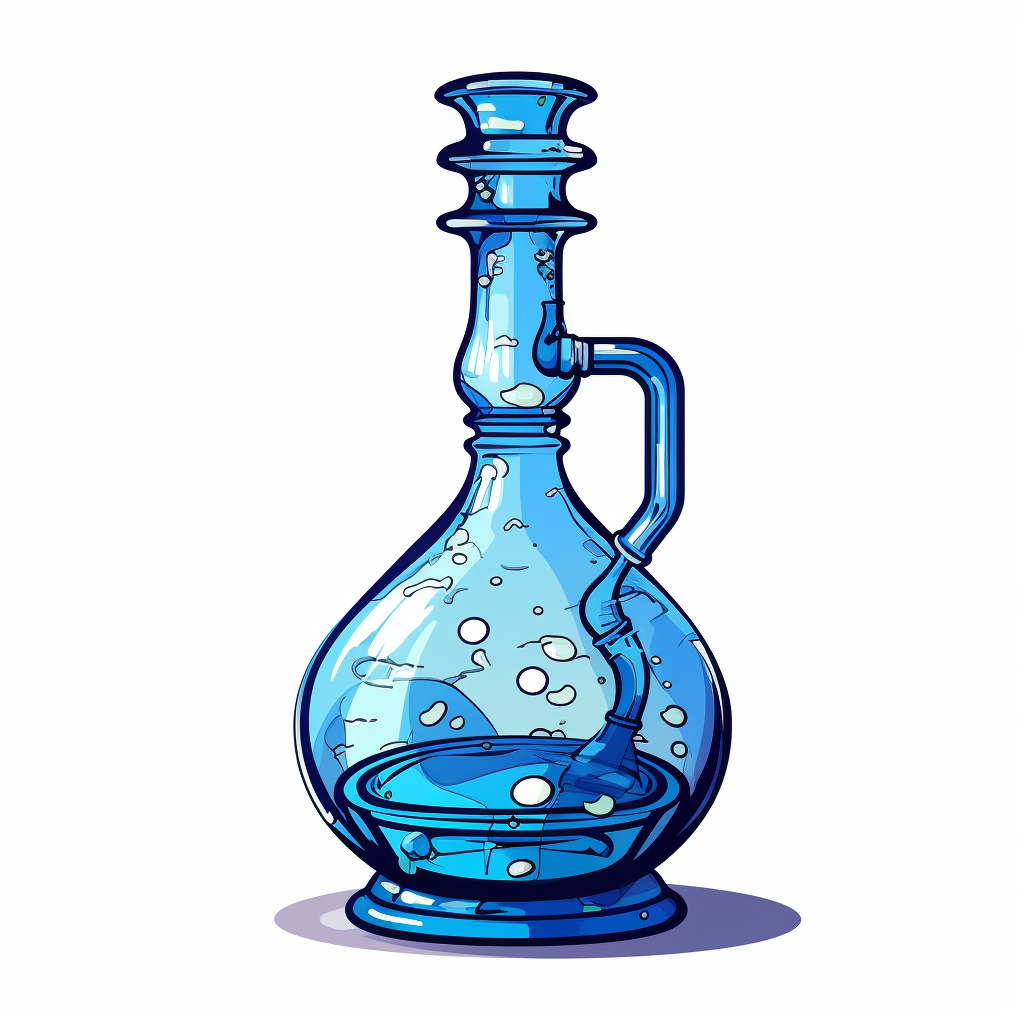 Blue cartoon glass bong