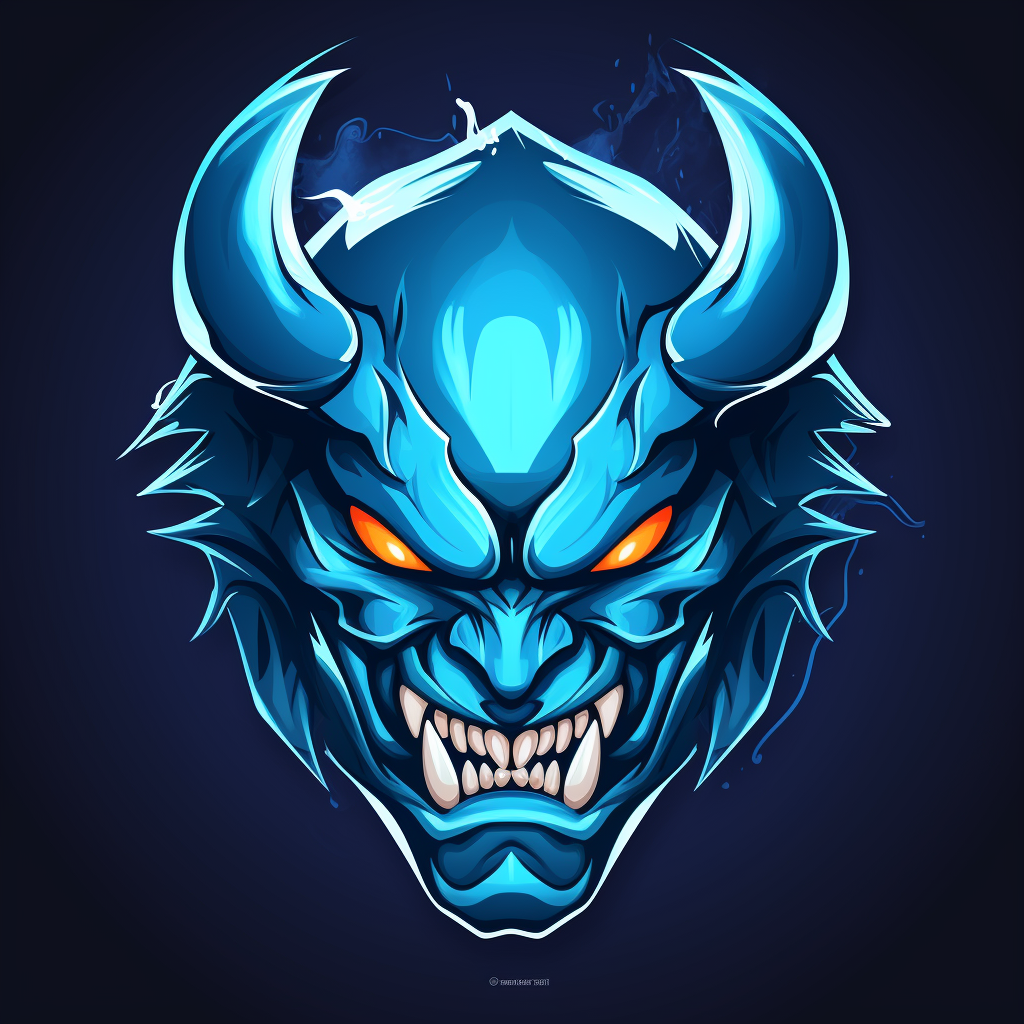 Logo of a Blue Demon Oni Monster