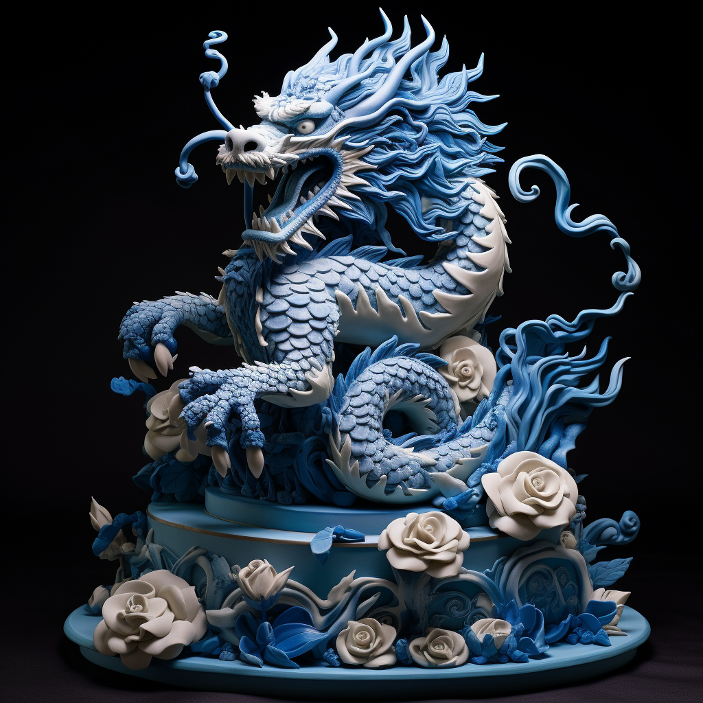 Blue dragon cake recipe image