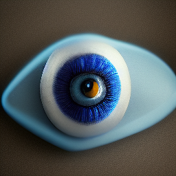 Realistic blue eye and universe render