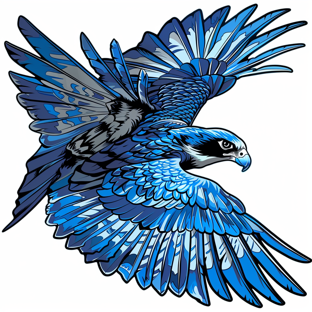 Blue Falcon Sticker Design