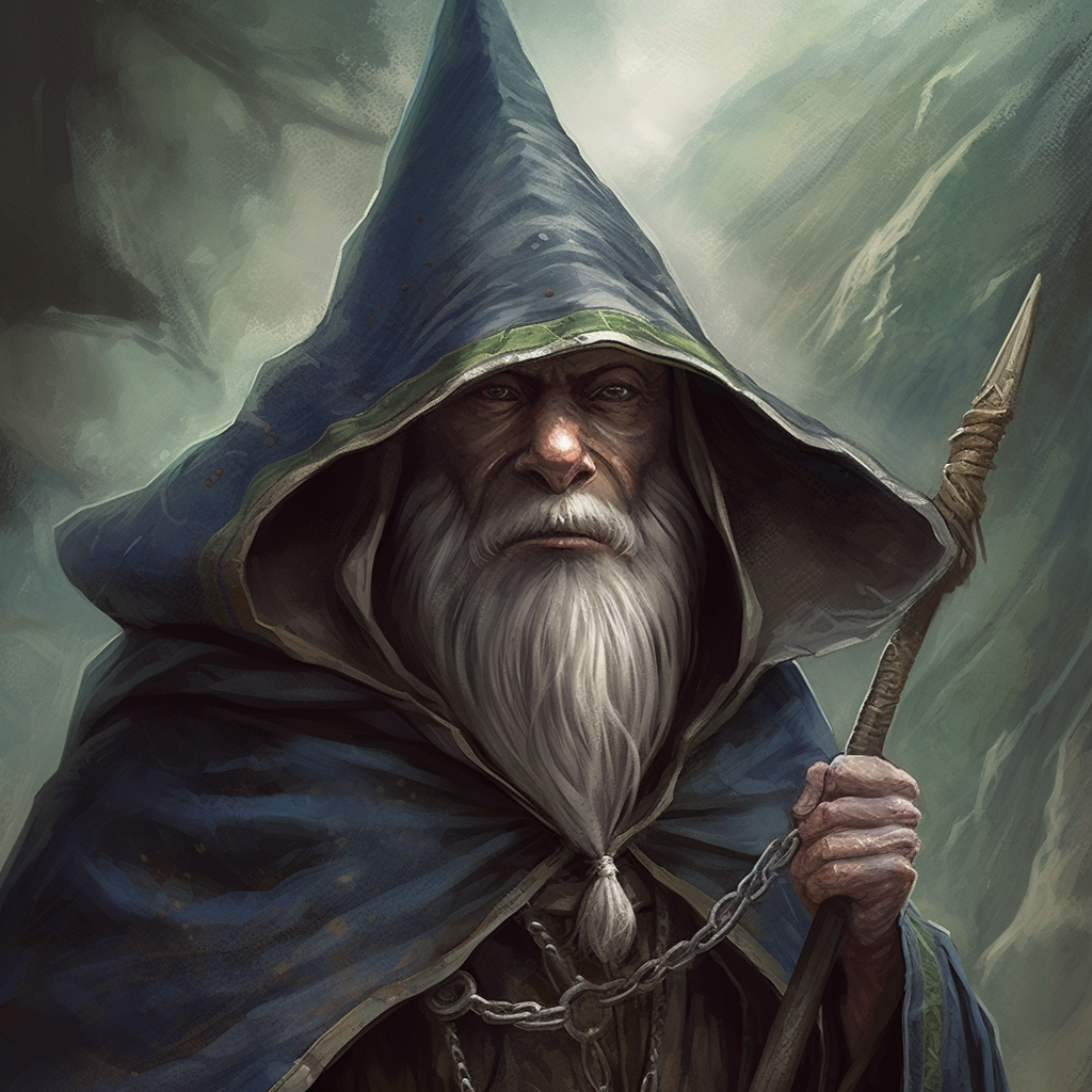 Hyper-realistic illustration of a blue gnome on an adventure