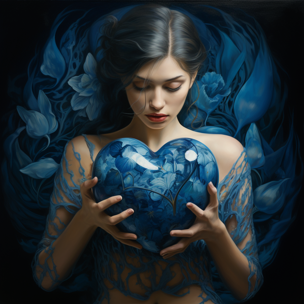 Image of a stunning blue heart