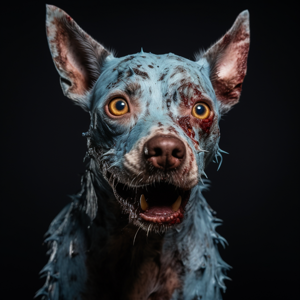 Blue Heeler Zombie Grim Photo