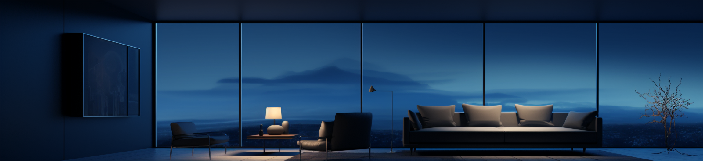 Minimalist Blue Living Room Decor