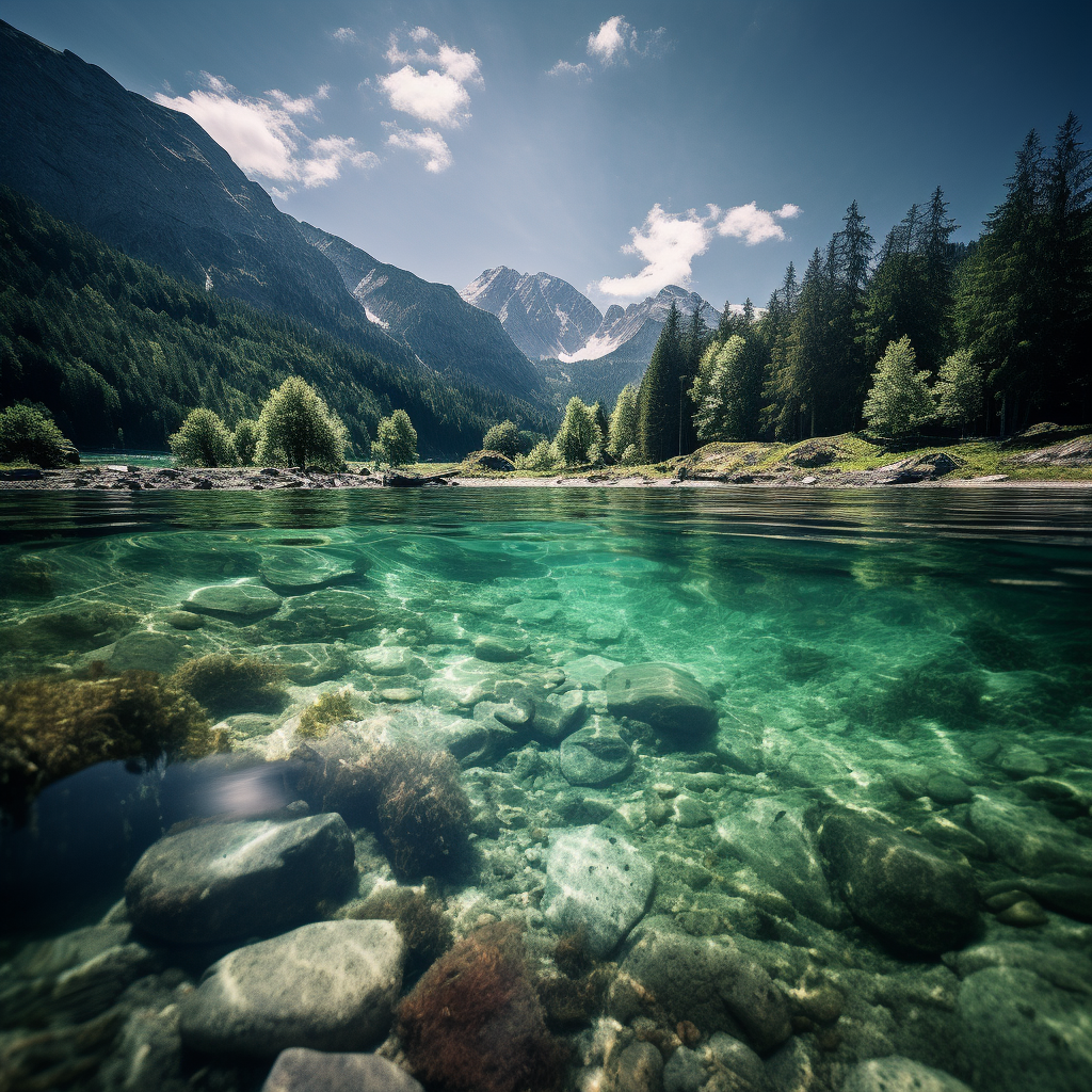 Image of peaceful blue mountain reflections  ?️?