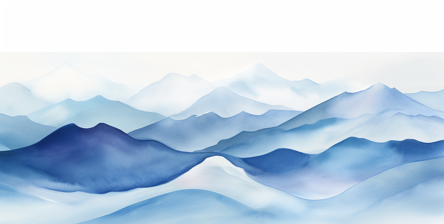 Blue Mountains Watercolor Artwork