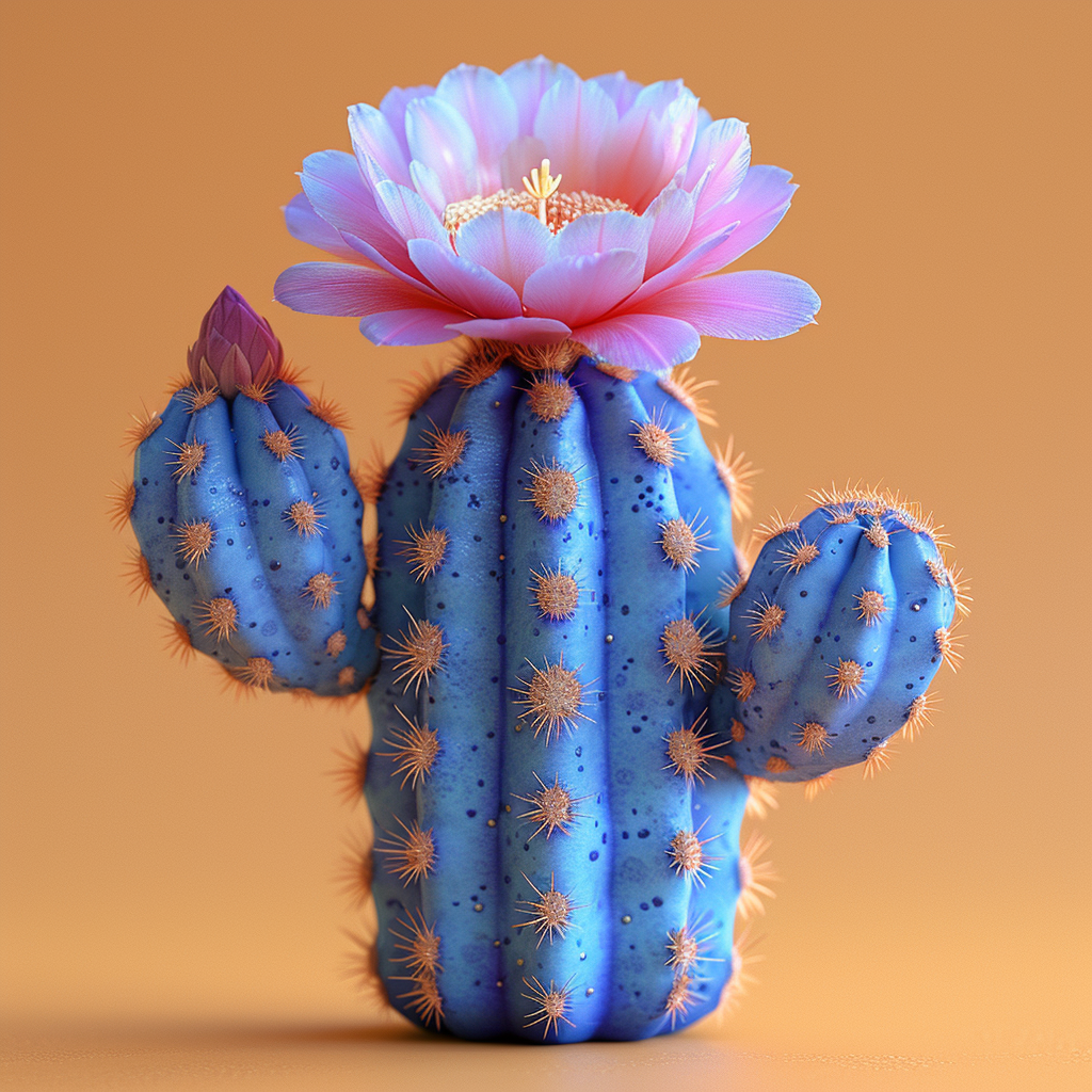 Blue Purple Angel Wing Cactus Picture