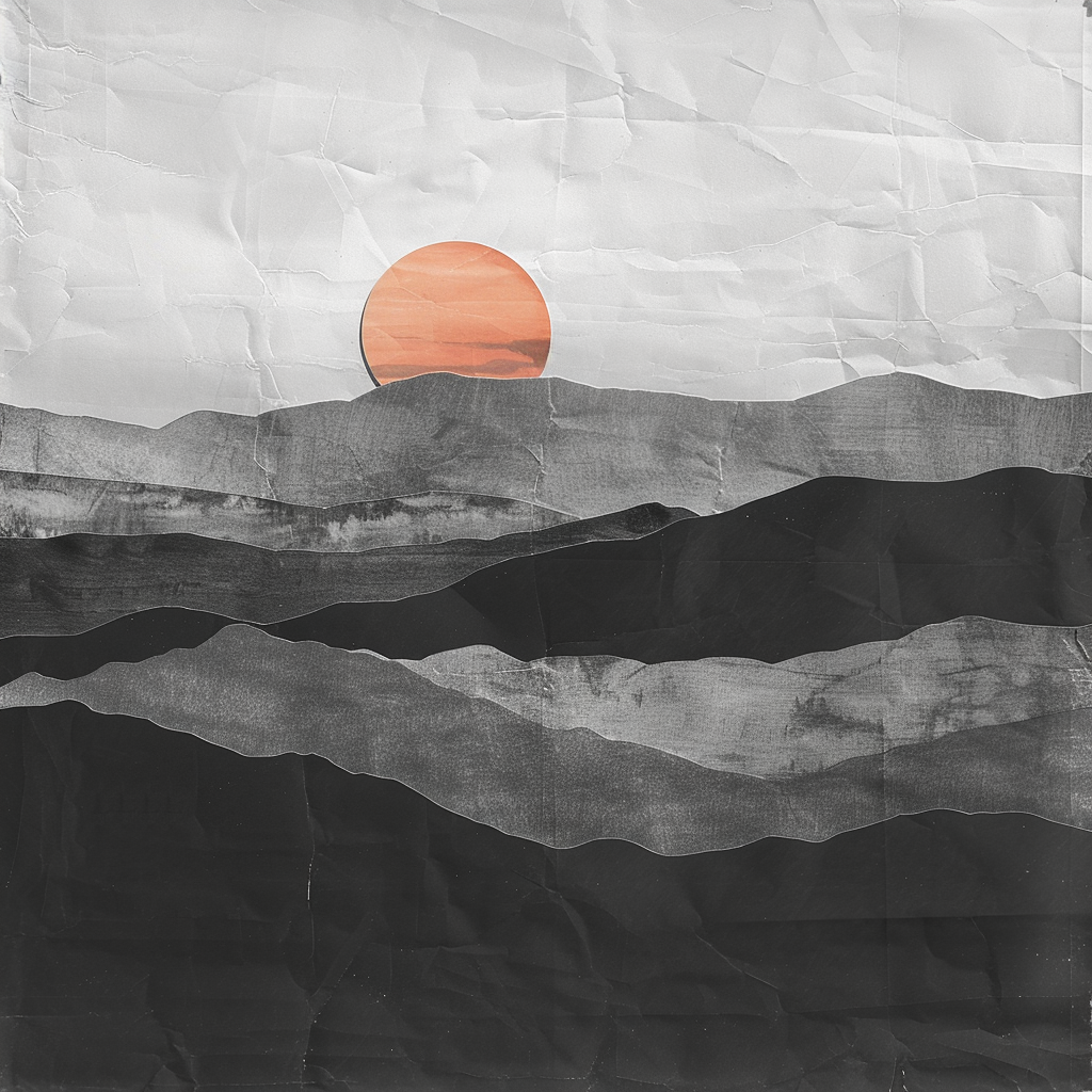 Blue Ridge Mountains Sunset Collage Printable