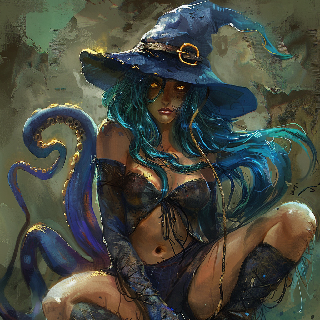 Blue Skinned Witch Lady