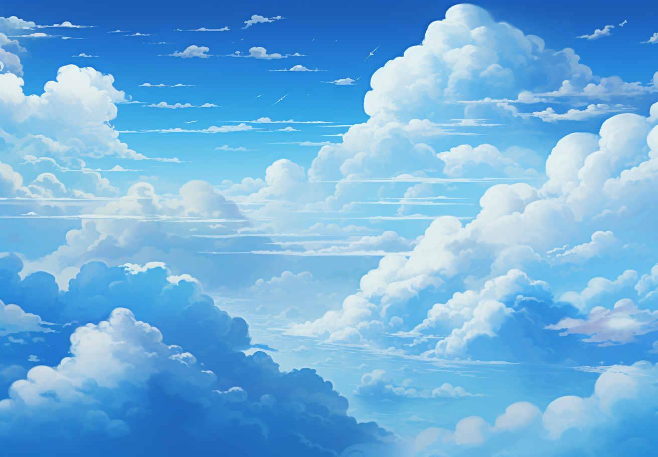 Idyllic blue sky with clouds