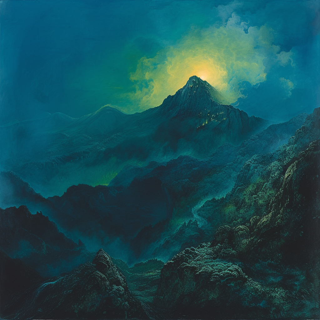 Blue Sky Mountain John Howe Style